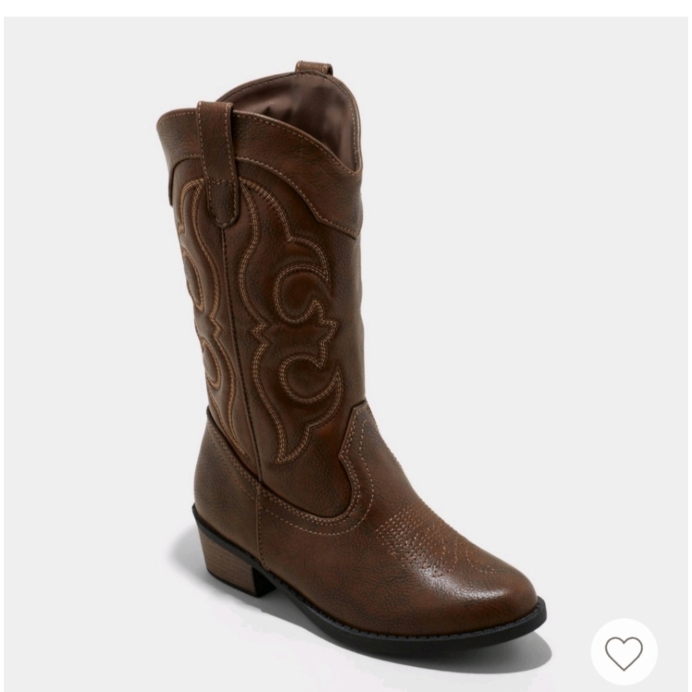 Brown Western-Style Montana Girls Boots - Picture 7 of 7